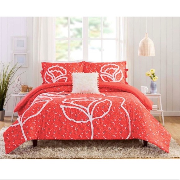 The Pioneer Woman Bedding Pioneer Woman Coral Tuffed Comforter Set